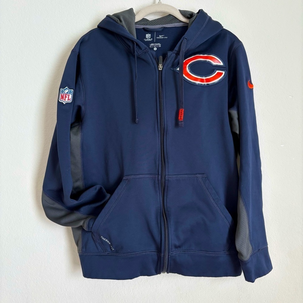 Nike Therma-Fit NFL Chicago Bears Full zip Sweater- Men’s size small